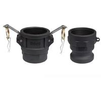 BCOMFY 1 Unidad DN15 a DN50 PP Acoplamiento Camlock Adaptador de Montaje de plástico MPT FPT Barb desconexión rápida 1/2 3/4 a 2 Pulgadas(Other,2")