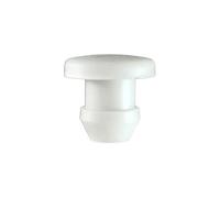 BCOMFY 10 Uds. De Tapas de Orificio de Goma de Silicona de 2,5/3/3, 5/4mm, Tapa de Enchufe Tipo T sólida, Junta a presión, Tapa ciega, tapón de Sellado de Grado alimenticio(White,2.5mm)
