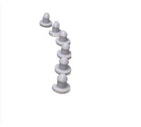 BCOMFY 10 Uds. De Tapas de Orificio de Goma de Silicona de 2,5/3/3, 5/4mm, Tapa de Enchufe Tipo T sólida, Junta a presión, Tapa ciega, tapón de Sellado de Grado alimenticio(Gray,4mm)