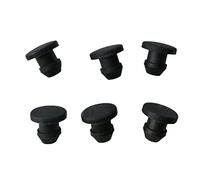BCOMFY 10 Uds. De Tapas de Orificio de Goma de Silicona de 2,5/3/3, 5/4mm, Tapa de Enchufe Tipo T sólida, Junta a presión, Tapa ciega, tapón de Sellado de Grado alimenticio(Black,4mm)