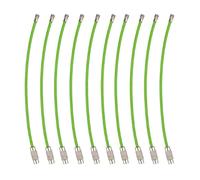 BCOMFY 10 Uds Llavero de Alambre Inoxidable Multicolor Llavero Bucle círculo cuelga Llavero Cadena Etiqueta Longitud 100mm 150mm(Green,1x100mm)