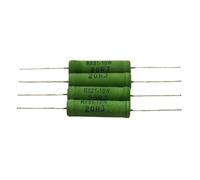 BCOMFY 10 Uds RX21 5W 6W 10W Resistencia de la Herida del Cable 5% 0,1~33K 3 4,7 10 22 27 47 100 120 180 200 220 270 330R 360 510 1K 10K 12K 15K Ohm(5W 6W-2.7K Ohm)