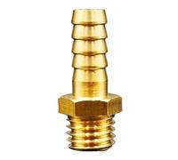 BCOMFY 1pc M16 M18 M20 Metric Male Thread To 8mm 10mm 12mm Hose Barb Brass Pipe Fitting Coupler Connector Adapter(M18x1.5 to 16mm)