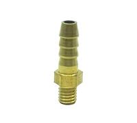 BCOMFY 5 uds 3mm 4mm 5mm 6mm 8mm 10mm OD Espiga for Manguera M3 M4 M5 M6 M8 M10 Rosca Macho métrica Conector de tubería de latón acoplador Adaptador (Size : 6mm - M6x1)