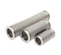 BCOMFY KF16 KF25 KF40 KF50 SS304 Fuelle de Manguera Flexible de vacío de Acero Inoxidable 1pc (Color : Length 1500mm, Size : KF25)