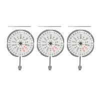 Bcowtte 3 x Movimiento para reloj de cuarzo con 3 manecillas con fecha 3 en metal con piezas de repuesto para vástago 065-543 para movimiento Miyota GM02 GM00, Negro y negro