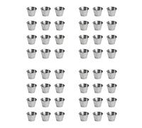 Bcowtte Paquete de 48 tazas de salsas de condimento de acero inoxidable, tazas de salsa para salsas comerciales, Ramekin tazas porciones tazas