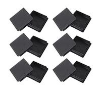 Bcowtte Tapones cuadrados de plástico para tubos de 80 mm x 80 mm, 12 unidades