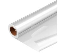 BCS Labels - Bobina de Polipropileno Transparente 70 cm x 50 m | Film plástico para flores, cestas y envoltorios de regalo | 35 micras | Rollo de celofán resistente (1)