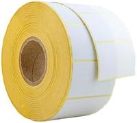 BCS LABELS - Rollo de 2000 Etiquetas Adhesivas de Papel Mate 53x33mm para impresoras de Transferencia Térmica (Zebra, TSC, Toshiba, Brother) Etiqueta Papel impresora códigos de barra