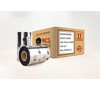 BCS LABELS - Tinta para Etiquetas Térmicas - Cinta Ribbon Resina para etiquetas de Polipropileno 110mm x 300m - Negra (1)