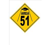 BCTS Area 51 - Placa de metal para colgar en la pared (30 x 30 cm)