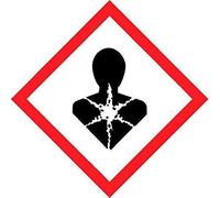 BCTS Carcinógeno células germinales mutágenas reproductivas Toxina Coshh Símbolo de seguridad de la calle Señal de advertencia de metal, cuadrada, 30 x 30 cm