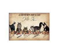 BCTS Cartel de metal con texto en inglés "A Cat Is " 20 x 30