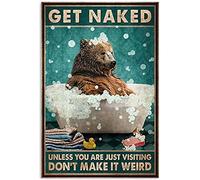 BCTS Cartel de metal con texto en inglés Get Naked Unless You Are Just Visiting Don'T Make It Weird Retro Funny Decor de Alpaca Family Get Naked Unless You Are Just Visiting Don'T Make It Weird