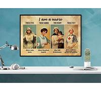 BCTS Cartel de metal con texto en inglés «I Am A Nurse Poster These Eyes These Hands These Heart These Feet Enfermeras, diseño vintage de enfermeras, 30,5 x 40,6 cm