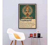 BCTS Namaste Sign Namaste Definición de Meditación Yoga Poster Decoración Regalos Cartel Metal Cartel Cartel 20x30 pulgadas