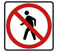 BCTS Señal de advertencia de calle de metal con texto "No Crossing" (30,5 x 30,5 cm)