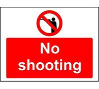 BCTS - Señal de seguridad con texto en inglés "No Shooting" (30,5 x 30,5 cm)