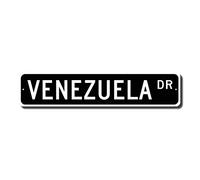 BCTS Venezuela Regalo Venezuela Signo de Venezuela Souvenir Venezuela Native Vacation Momento al aire libre letrero de calle o metro 4 x 16 pulgadas
