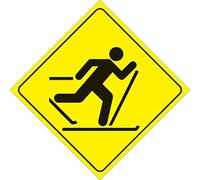 BCTS X-Country Skiing - Cartel cuadrado (metal, 30,5 x 30,5 cm)