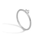 BCughia Anillos de aniversario para mujer, oro amarillo, oro de 9 quilates, 14 quilates, 18 quilates, anillo de compromiso solitario de moissanita de 4 puntas, anillos apilables, tamaño H 1/2-T 1/2