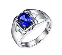 BCughia Anillos de tanzanita para mujer, oro blanco, forma ovalada de 18 quilates, 1,15 quilates, anillos de boda solitarios de tanzanita, tamaño H 1/2-X 1/2, Oro blanco de 18 quilates, Tanzanita No