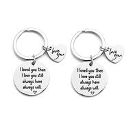 BCughia Llavero, Regalos para Hombres Grabado I Loved You Then I Love You Still Always Have Always Will Llavero de Regalo de San Valentin