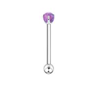 BCughia Piercing de nariz de calibre 16 para mujer, titanio, plateado, con ópalo colorido, cartílago, hélice, labio, caracola, tragus, daith, piercing, 1.2x10mmx3mm, Titanio, Ópalo