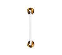 BCughia Piercing de nariz de titanio de 16 g, plata con ágata colorida para tragus, hélice, cartílago, 1.2x14mmx4mm, Titanio, Ojo del tigre