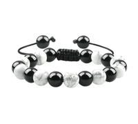 BCughia Pulsera de cuentas para hombre, 8 mm, ojo de tigre con piedra pulida, pulsera ajustable de 17 a 30 cm, Piedra, No es una piedra preciosa