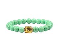 BCughia Pulsera de cuentas para mujer, pulsera de piedra de lava turquesa con cabeza de Buda, pulseras elásticas de cuentas para hombre, Piedra, No es una piedra preciosa