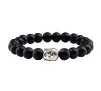 BCughia Pulsera de cuentas para mujer, pulsera de piedra de lava turquesa con cabeza de Buda, pulseras elásticas de cuentas para hombre, Piedra, No es una piedra preciosa
