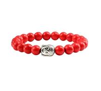 BCughia Pulsera de cuentas para mujer, pulsera de piedra de lava turquesa con cabeza de Buda, pulseras elásticas de cuentas para hombre, Piedra, No es una piedra preciosa