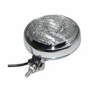 bcumst Faro de motocicleta led Para Cafe Racer Bobber Chopper Motocicleta Vintage 5,75 "parrilla Frontal Faro Alto Y Bajo Luz Indicadora Retro(Chrome white light)