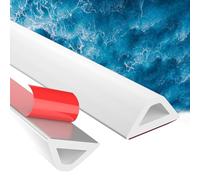 Bcuuozeeing Burlete de protección contra golpes para ducha, autoadhesivo, 100 cm, color blanco, de silicona, tope de agua, para ducha, para baño y ducha