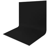 Bcuuozeeing Fondo Fotográfico Negro 3x6m, para Sesión de Fotos, Retrato de Producto, Televisión, Vídeo, Lavable a Máquina, Doble Cara, Plegable