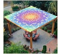 BCVPGF Exótico Mandala Sol Sombra Vela Rectangular Impermeable UV Bloque al Aire Libre toldo toldo poliéster Velas con 4 Cuerdas para jardín, Camping, Patio y pérgola,Style 20-1.5 * 1.5m