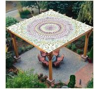 BCVPGF Exótico Mandala Sol Sombra Vela Rectangular Impermeable UV Bloque al Aire Libre toldo toldo poliéster Velas con 4 Cuerdas para jardín, Camping, Patio y pérgola,Style 07-1.5 * 1.5m