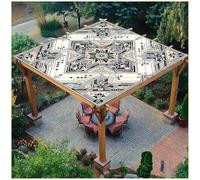 BCVPGF Exótico Mandala Sol Sombra Vela Rectangular Impermeable UV Bloque al Aire Libre toldo toldo poliéster Velas con 4 Cuerdas para jardín, Camping, Patio y pérgola,Style 03-1.8 * 1.8m