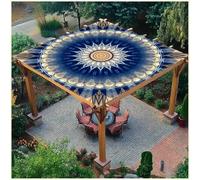 BCVPGF Exótico Mandala Sol Sombra Vela Rectangular Impermeable UV Bloque al Aire Libre toldo toldo poliéster Velas con 4 Cuerdas para jardín, Camping, Patio y pérgola,Style 11-1.8 * 1.8m