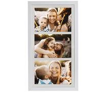 BD ART 23 x 50 cm Marcos de Fotos Multiple con paspartu per 3 foto 13 x 18 cm, Blanco