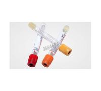 BD Medical 366468 SST II Vacutainer PET Tubo con activador de coagulación y separador de plasma, tapón rojo, etiqueta de papel, 16 mm de diámetro, 100 mm de largo, 8,5 ml, lote de 100