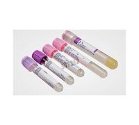 BD Medical 367862 - Vacutainer K2 Edta de PET tubo para hematología, tapón morado, etiqueta transparente, 13 mm de diámetro, 75 mm de largo, 4 ml, lote de 100