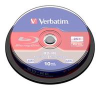 Verbatim 10 Bd-re Blu-ray 25gb 2x Speed Cakebox One Size Blue