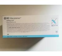 Bd Safety-Lok Kit de recogida vacutainer con butterfly de seguridad 23 g con adaptador premontado paquete de 50 unidades