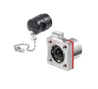 BD24 para rj45 metal IP68 resistente al agua 10 Gb/s 500 MHz contacto dorado para automatización de red marina solar -40 °C hasta 85 °C (zócalo)