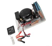 BD25HC DC 12-24V Compresor solar para refrigerador con controlador de temperatura, unidad de refrigeración marina refrigerada por aire para congelador, barco, motor de metal, espalda baja
