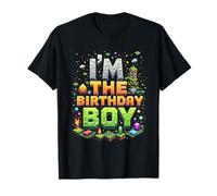Bday Party Videogamer Pixel Number I'm The Birthday Boy Camiseta