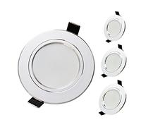 BDAYEK Focos de techo Lote de 10 Uds. De luces empotradas Led 3w, 5w, 7W, 9w, 12w, 15w, 18w, 110V - 230V, en el techo, Panel luz redondo, iluminación interior(9w 110v,Cold White 6000K)